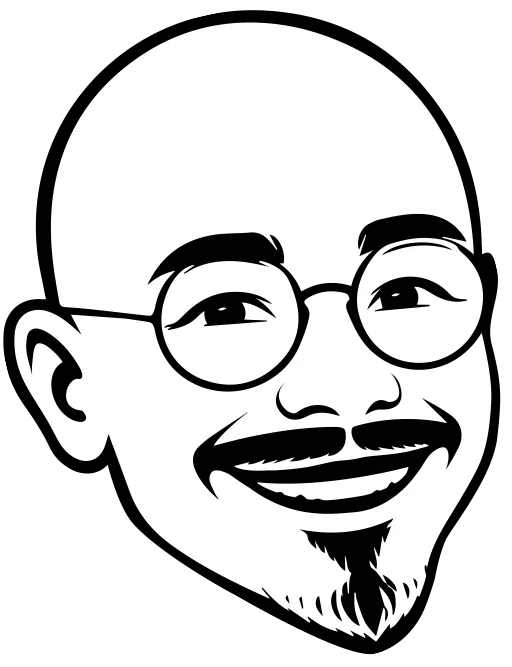 Illustration of Luca Tina, founder and designer of Pixel Shake